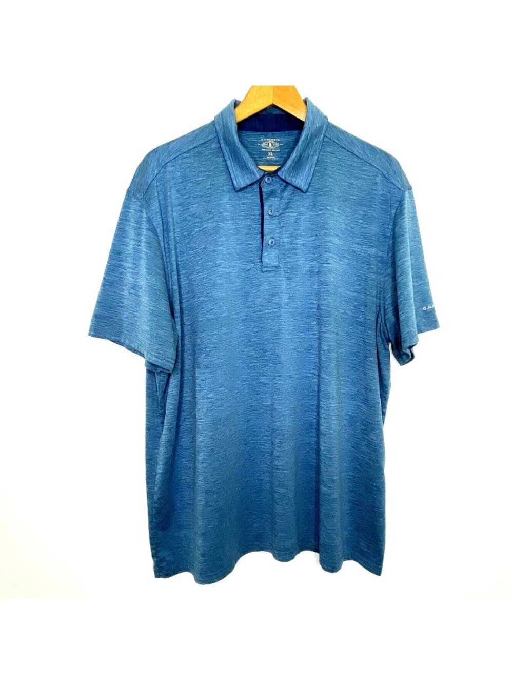 G.H. Bass & Co Polo Shirt Mens size XL Short Sleeved Golf Athleisure Shirt Blue